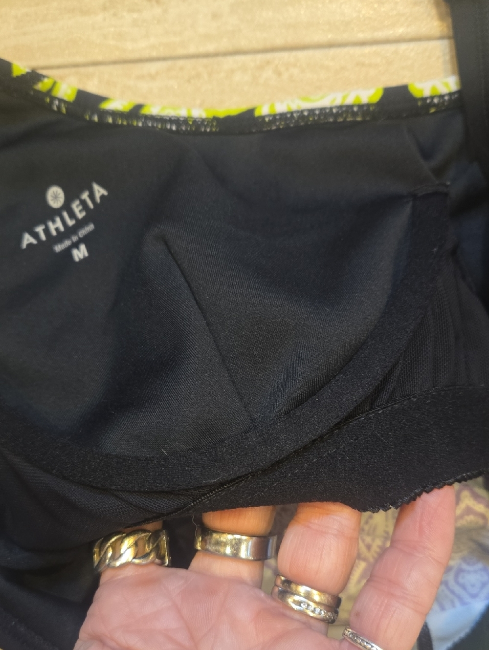 Athleta Black Floral Print Tankini Top - Picture 7 of 7